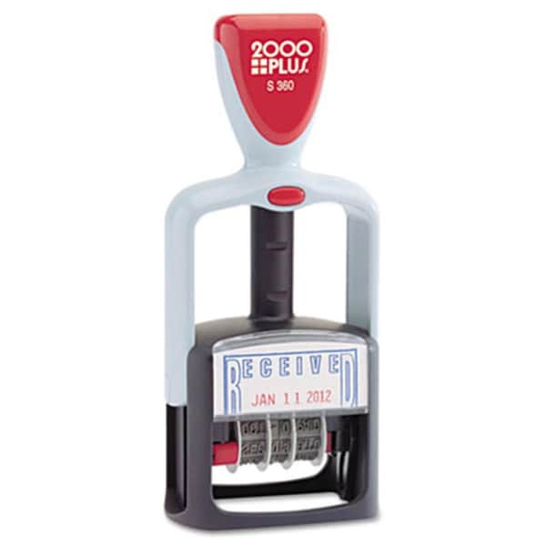 Consolidated Stamp Consolidated Stamp 2000 PLUS Two-Color Word Dater, Received, Self-Inking CO30812 - main